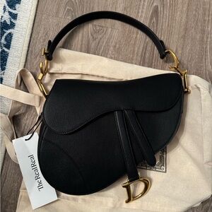 Dior Black Saddle Bag